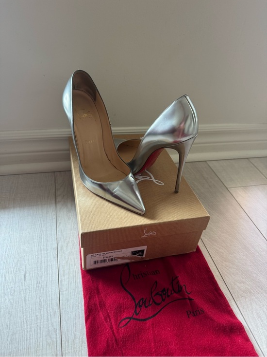 Christian Louboutin Shoes - Christian Louboutin So Kate 120 Silver Sz 38